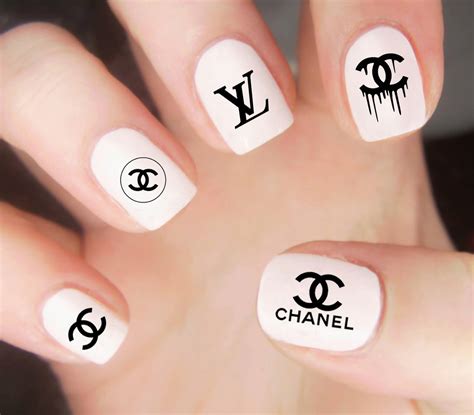 chanel nail art decals|best Chanel nail polish.